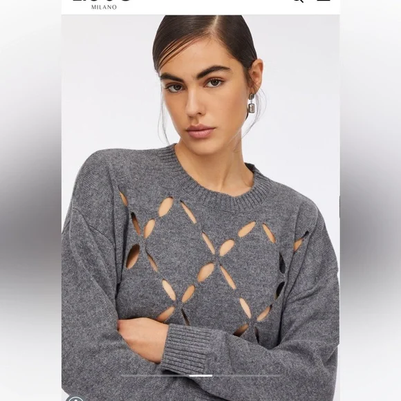 NWT Lui JO 100% wool jumper with cut-out detailing. Sz XL